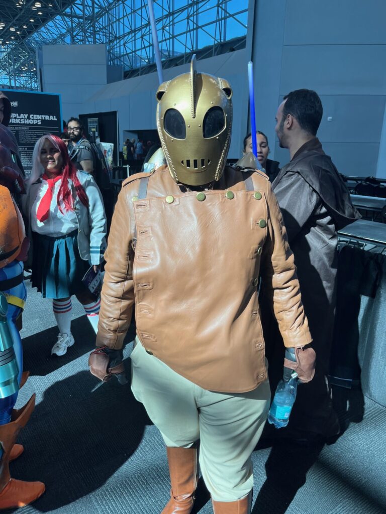 A fan cosplaying as the Rocketeer. Photo by Chris Barry.