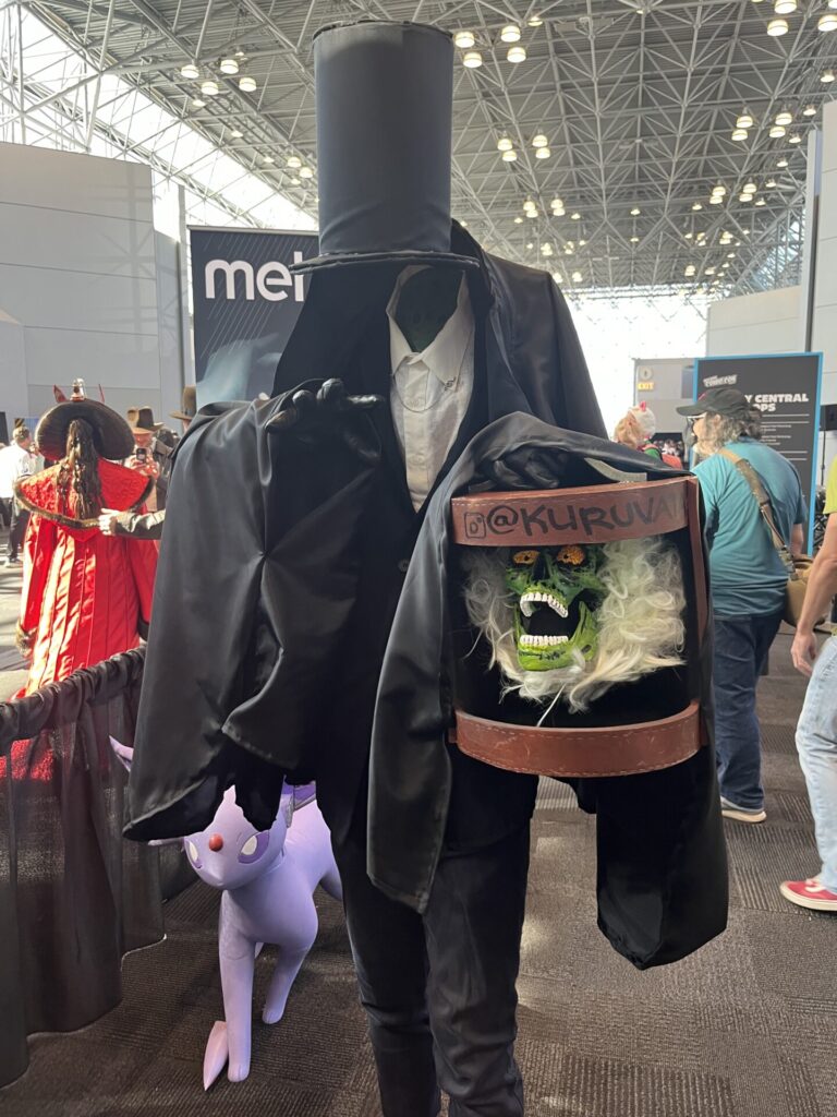 Even the Haunted Mansion's Hatbox Ghost was represented in cosplay. Photo by Chris Barry.