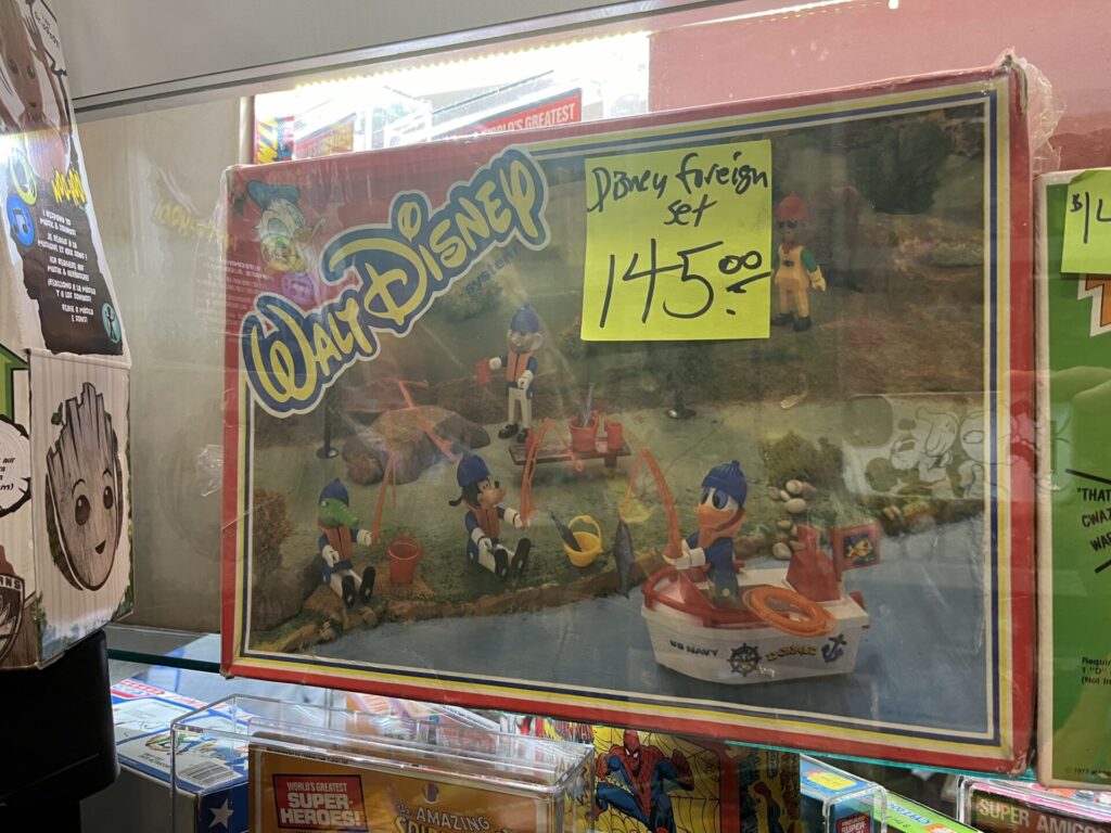 Foreign Disney knockoff merchandise from the 1970s. Photo by Chris Barry.