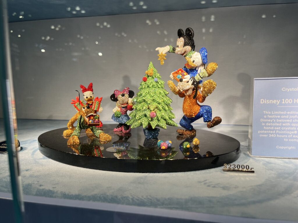 A pricey Disney 100 piece from Swarovsky. Photo by Chris Barry.