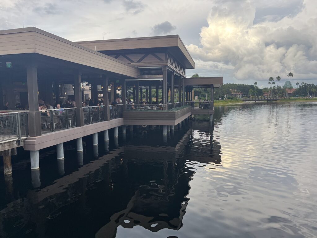 Three Bridges Bar and Grill is situated on Villa del Lago, an island located in the center of Lago Dorado, the lake at the heart of the resort. Photo by Chris Barry.